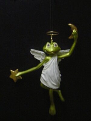 Frog w moon & star white